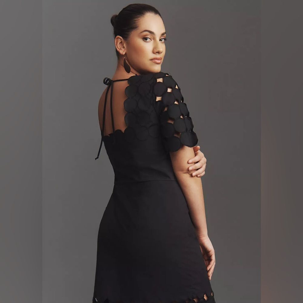 Anthropologie Cutwork Mini Shift Dress NWT - Picture 7 of 12